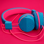 JBuddies Studio On-Ear Kids Wired Type-C Headphones Blue/Pink